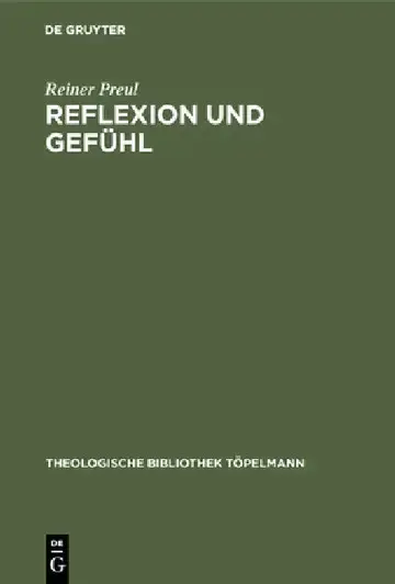 Cover of Reflexion und Gefühl