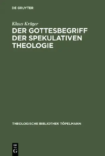 Cover of Der Gottesbegriff der spekulativen Theologie