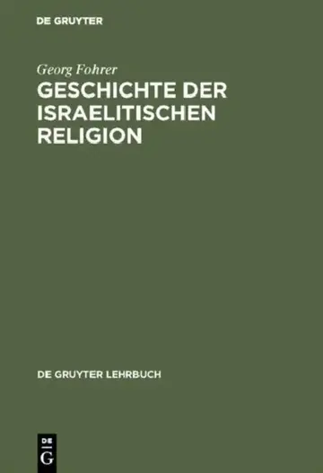 Cover of Geschichte der israelitischen Religion