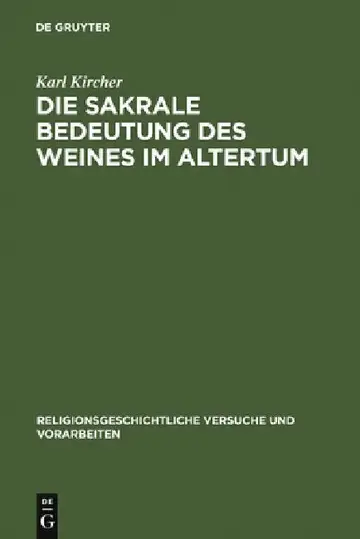 Cover of Die sakrale Bedeutung des Weines im Altertum