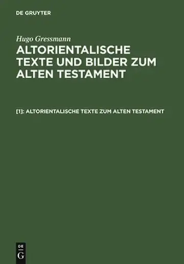 Cover of Altorientalische Texte Zum Alten Testament