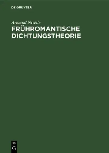 Cover of Frühromantische Dichtungstheorie