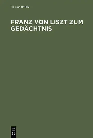 Cover of Franz Von Liszt Zum Gedächtnis