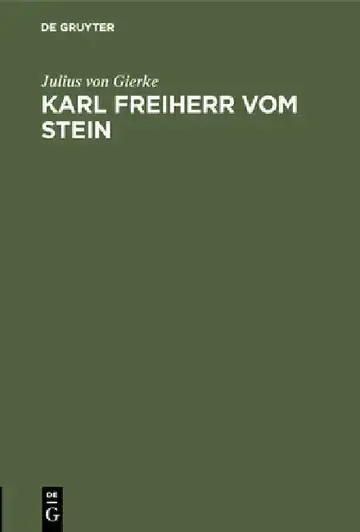 Cover of Karl Freiherr vom Stein