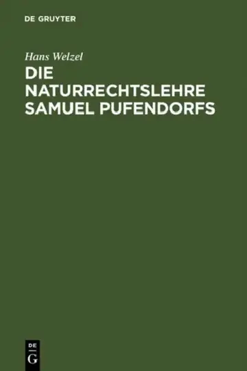 Cover of Die Naturrechtslehre Samuel Pufendorfs