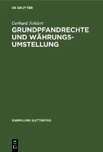 Cover of Grundpfandrechte und Währungsumstellung