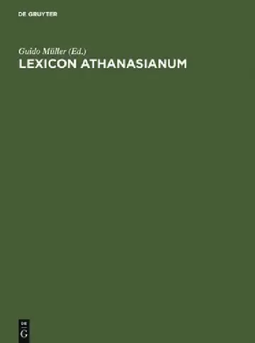 Cover of Lexicon Athanasianum