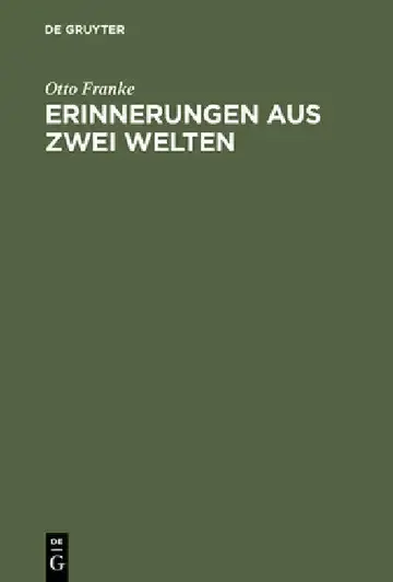 Cover of Erinnerungen aus zwei Welten