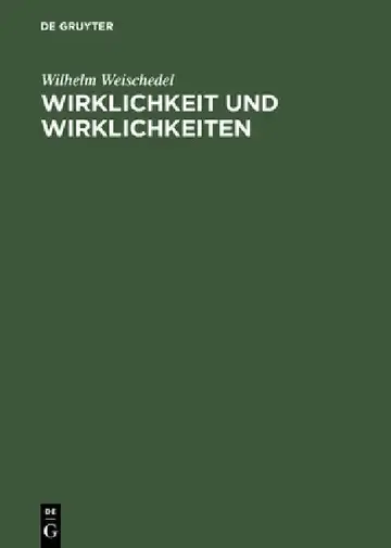 Cover of Wirklichkeit und Wirklichkeiten