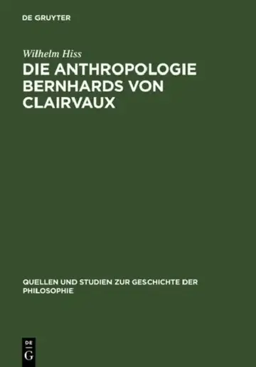 Cover of Die Anthropologie Bernhards von Clairvaux