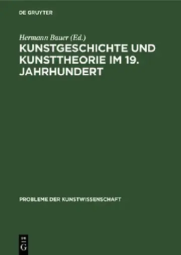 Cover of Kunstgeschichte Und Kunsttheorie Im 19. Jahrhundert