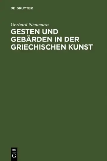 Cover of Gesten Und Gebärden in Der Griechischen Kunst