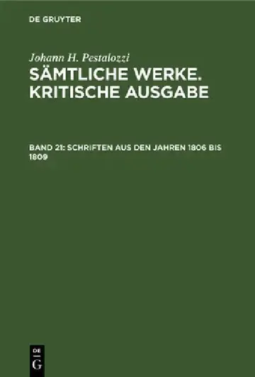 Cover of Schriften aus den Jahren 1806 bis 1809