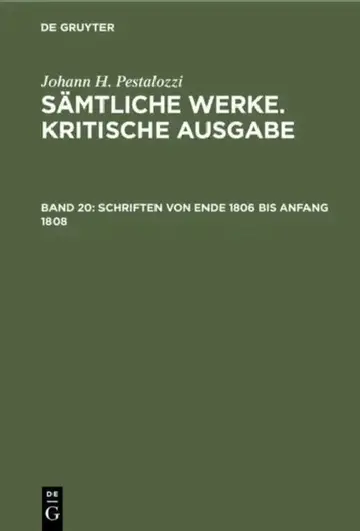 Cover of Schriften von Ende 1806 bis Anfang 1808