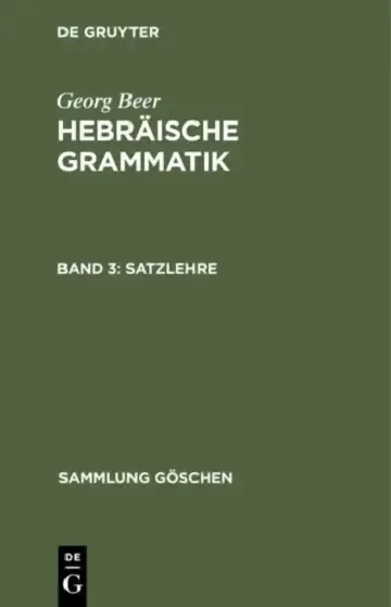 Cover of Satzlehre