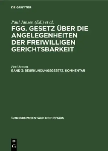Cover of Beurkundungsgesetz. Kommentar