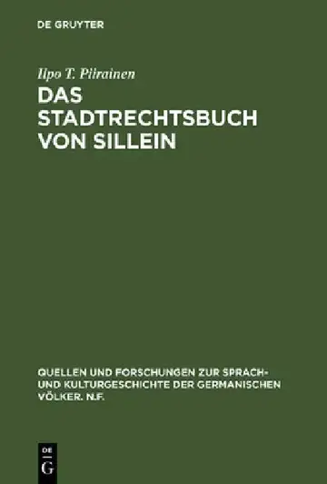 Cover of Das Stadtrechtsbuch von Sillein