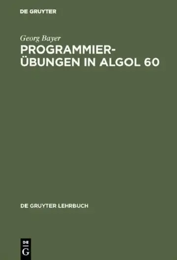 Cover of Programmierübungen in ALGOL 60