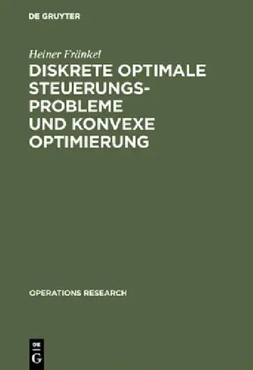 Cover of Diskrete optimale Steuerungsprobleme und konvexe Optimierung