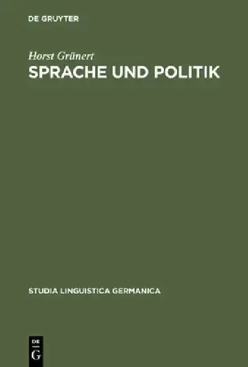 Cover of Sprache Und Politik