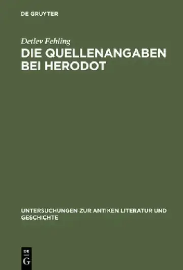 Cover of Die Quellenangaben bei Herodot
