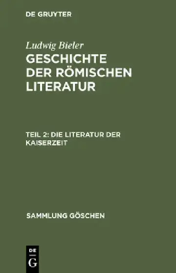 Cover of Geschichte der römischen Literatur, Teil 2, Die Literatur der Kaiserzeit