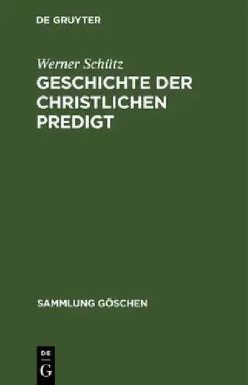 Cover of Geschichte der christlichen Predigt