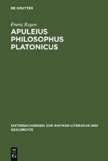 Cover of Apuleius philosophus Platonicus