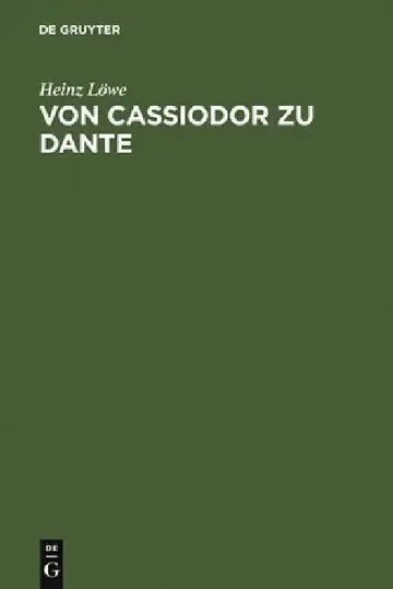Cover of Von Cassiodor Zu Dante
