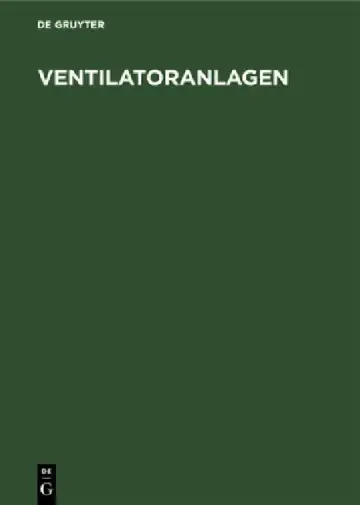 Cover of Ventilatoranlagen