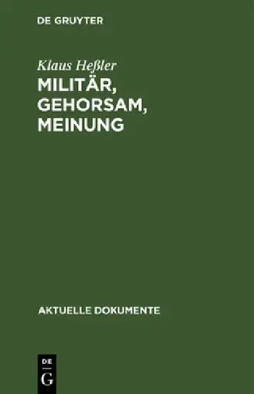 Cover of Militär, Gehorsam, Meinung