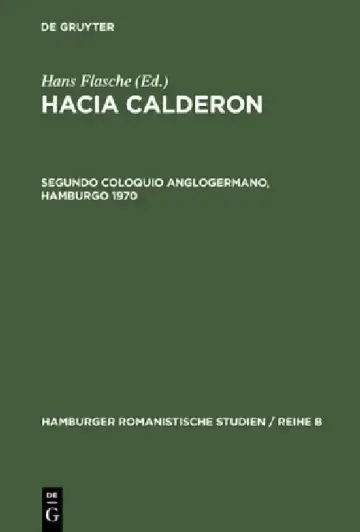 Cover of Hacia Calderon, Segundo Coloquio Anglogermano, Hamburgo 1970