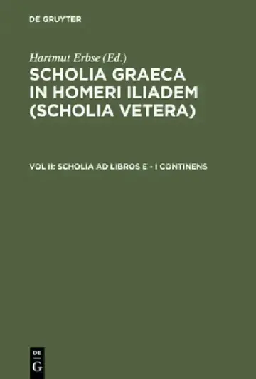 Cover of Scholia AD Libros E - I Continens