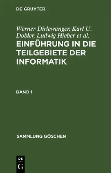 Cover of Sammlung Göschen Einführung in die Teilgebiete der Informatik