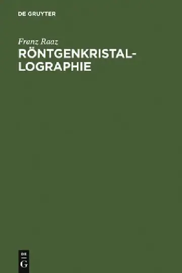 Cover of Röntgenkristallographie