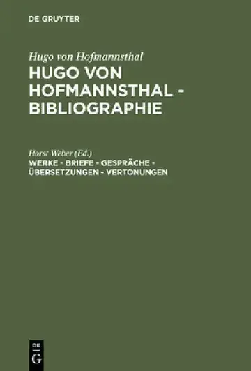 Cover of Werke - Briefe - Gespräche - Übersetzungen - Vertonungen