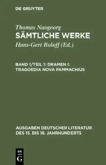 Cover of Sämtliche Werke, Band 1/Teil 1, Dramen I