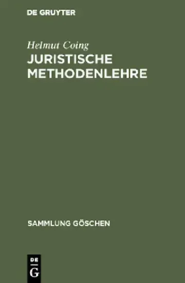 Cover of Juristische Methodenlehre