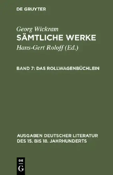 Cover of Sämtliche Werke, Band 7, Das Rollwagenbüchlein