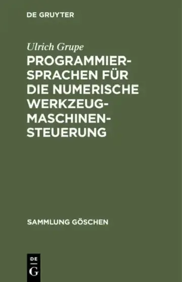 Cover of Programmiersprachen für die numerische Werkzeugmaschinensteuerung