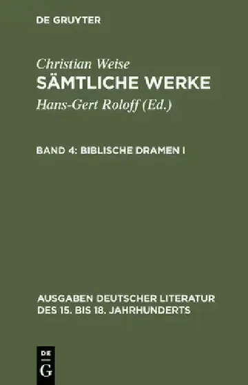 Cover of Sämtliche Werke, Band 4, Biblische Dramen I