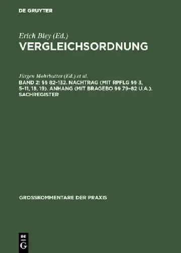 Cover of §§ 82-132. Nachtrag (mit RpflG §§ 3, 5-11, 18, 19). Anhang (mit BRAGebO §§ 79-82 u.a.). Sachregister