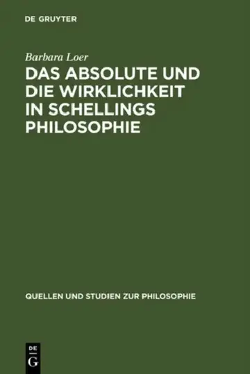 Cover of Das Absolute Und Die Wirklichkeit in Schellings Philosophie