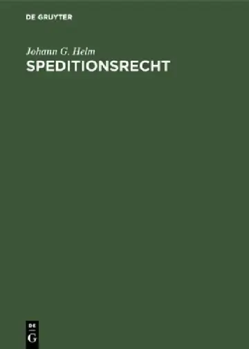 Cover of Speditionsrecht