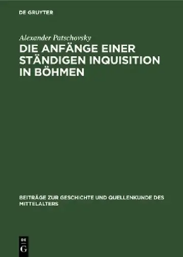 Cover of Die Anfänge einer ständigen Inquisition in Böhmen