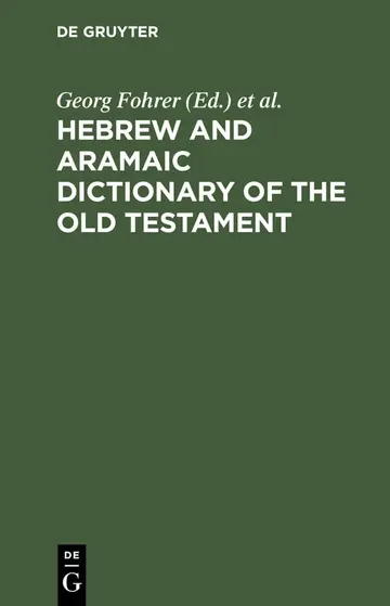 Cover of Hebrew and Aramaic Dictionary of the Old Testament