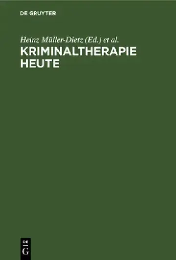 Cover of Kriminaltherapie heute