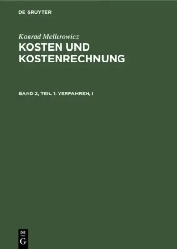 Cover of Verfahren, I