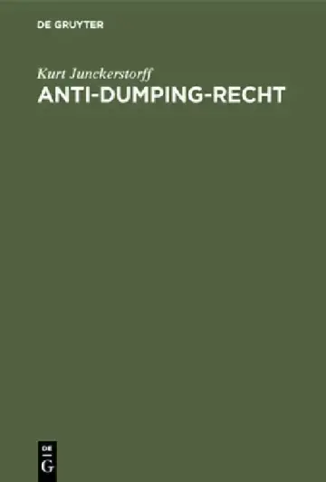 Cover of Anti-Dumping-Recht