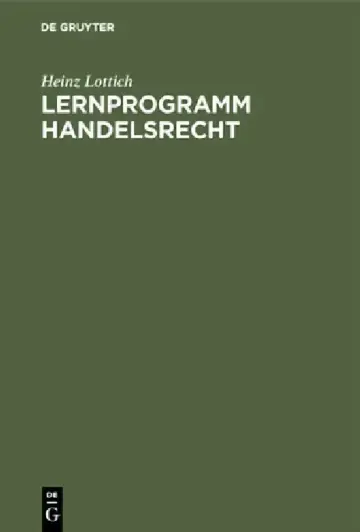 Cover of Lernprogramm Handelsrecht